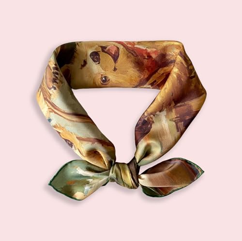 100% Silk Square Scarf - Teddy Bears 27x27"/70x70cm, Mulberry Twill Silk Bandana with Hand-rolled Edges, Gift for her and him2