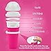 Slushie Maker Cup, Magic Quick Frozen Smoothies Cups for Homemade Milk Shake Ice Cream Maker, Cooling Cup, Double Layer Squeeze Slushy Maker Cups, Birthday Gifts for Friends,Family(Pink)