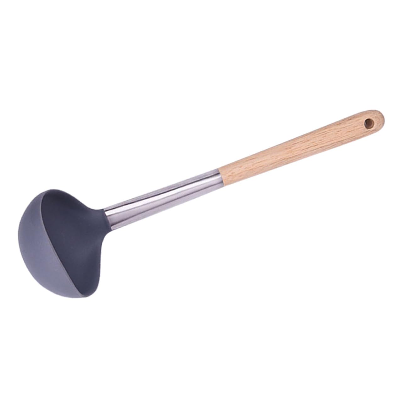 Alipis 3 Pz Cucchiaio in Silicone Da Minestra in Acciaio Inox Da Cucina in Silicone Cucchiaio Per Servire Il Cibo Di Suite Acciaio Inossidabile