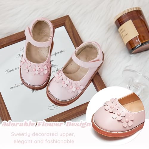 Image of Flaryzone Toddler Little Girl Mary Jane School Uniform Oxfords Flat Dress Shoes