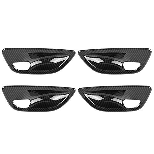 Broco Puerta cubierta de la cavidad, fibra de carbono estilo 4pcs ABS Puerta Interior Tazón ajuste de la cubierta for el BMW Serie 5 F10 2011-2016