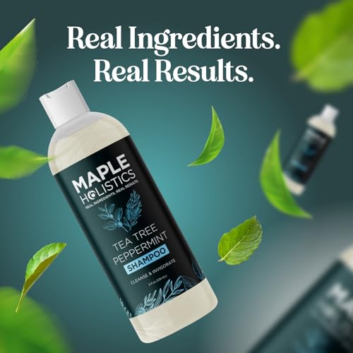 Maple Holistics TEA-F70 Rosemary Tea Tree Mint Shampoo - Clarifying Shampoo For Build Up And Flakes With Peppermint Oil And Tea Tree Essential Oil For Dry Scalp Treatment thumb #10