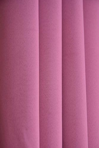 Image of 100% True Blackout Window Curtains 5 Feet, Set of 1 Panels | 300 GSM Heavy Room Darkening Polyester Cloth for Bedroom & Living Room | Thermal Insulated Heat & Noise Reducing (60x47 Inch, Pink) | 100% Room Darkening Thermal Insulated Heat & Noise Reducing Curtains 5 feet long