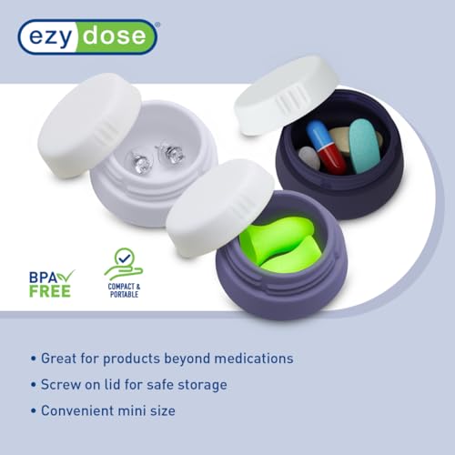 EZY DOSE Silicone Jar, Multi-Purpose Travel-Sized Container, Washable and Reusable, Versatile and Durable Container for Storage, Organizing and Preserving, Grayscale Colors, BPA Free, 3-Pack3