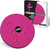 ‎Figure Trimmer Core Abs Twister Board - 12-inch Waist Sculptor Twister Board for Core & Ab Exercise - Waist Twisting Disc, Dizzy Disc Twist Board for Slimming Workout with 8 Magnets Reflexology, Pink