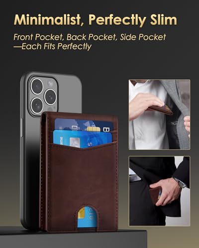 Image of QLD Wallet for Men - RFID Blocking [Functional & Practical] Bifold Slim Minimalist Credit Card Holder Pop Up Metal Case with Cash Slot, Front Pocket with ID Window, Gift Boxed
