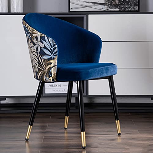 HYUFEIAO Esszimmerstühle 6er-Set – Moderne Samtsitzfläche mit bestickter Rückenlehne und Metallbeinen für Küche, Wohnzimmer oder Schlafzimmer – Vielseitige Möbel für ESS- und Schminkzwecke
