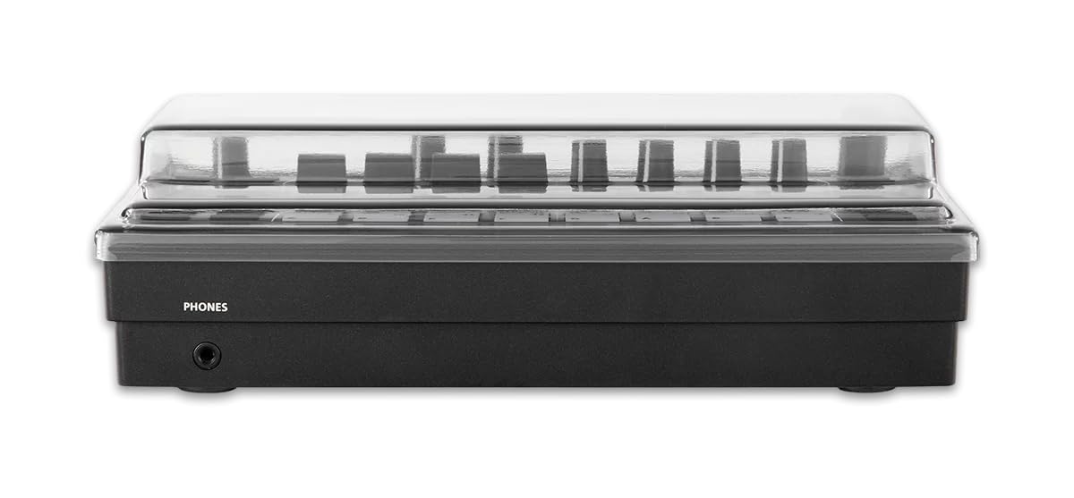 Decksaver Coque pour Roland MC-101 (Soft-Fit) – Couvercle de protection en polycarbonate super durable de couleur transparente fumée, fabriquée au Royaume-Uni – Le choix des producteurs pour une