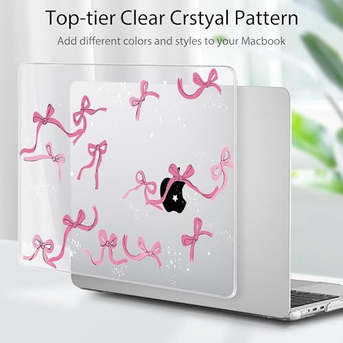 Image of Tuiklol for MacBook Air 13 inch Case M5 2026 M4 2025 M3 2024 M2 2022 Release Model A3449 A3240 A3113 A2681,Plastic Hard Shell Cover for MacBook Air 13.6 with Touch ID, Bow