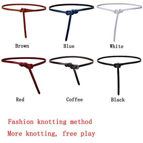 shengweiao Women's Adjustable Leather Belts Fashion Skinny Waist Strap2