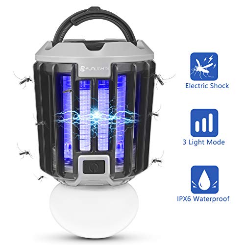 YUNLIGHTS Bug Zapper Light, 2 in 1 Portable LED Mosquito Killer Lamp USB