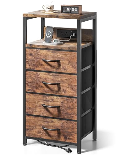 Lazzanto NightStand Bedside Charging Table Bedroom - Night Stand with