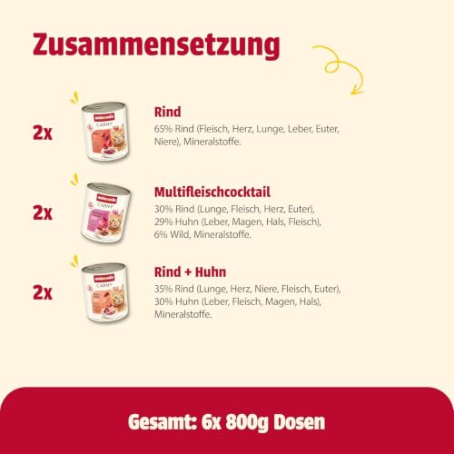 animonda Carny Adult Katzenfutter nass Herzhafte Variation (6 x 800 g)