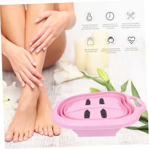 Spa de pies plegable portátil FRCOLOR para viaje miniatura 6