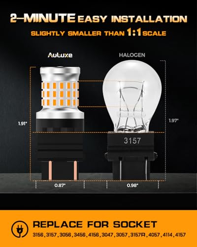 Bombilla LED 3157 Ámbar para Ford F150 F250 F350 1999-2014 miniatura 6