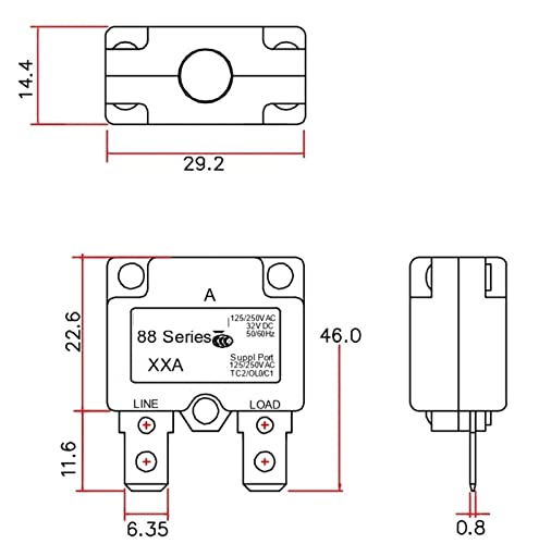 Serie 88ar 6A protector de batería con disyuntor autorearmable 3