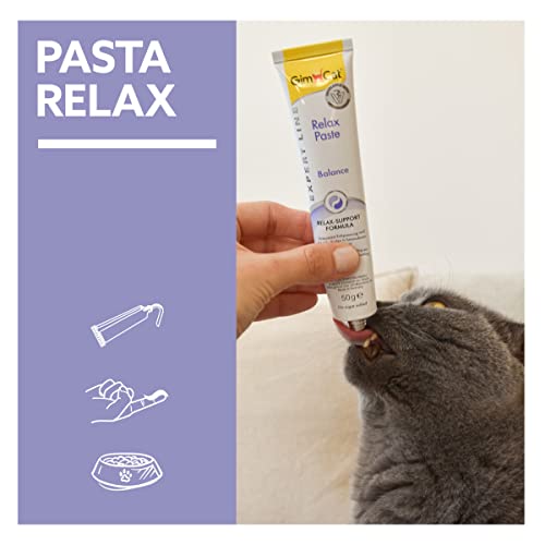 GimCat EXPERT LINE Relax Paste - Funktionaler Katzensnack unterstützt Entspannung und Wohlbefinden der Katze - 1 Tube (1 x 50 g) (Packung mit 2)