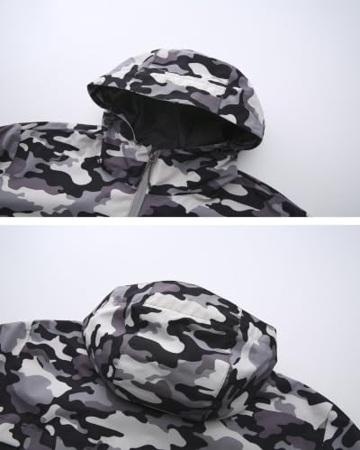 Image of NORDIC OUTLAND Rain Jacket Men,Waterproof Breathable Long Raincoat with Hood Mesh Lining,Windbreaker for outdoor activities