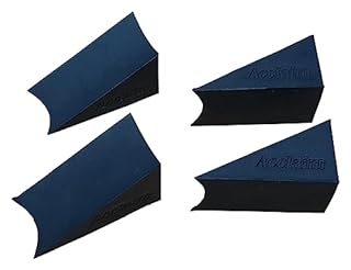 Acclaim Bowling Black Anti Slip Four Set Pack 5.5 cm x 3cm x 3cm Bowls Rubber Umpire Measuring Wedges Triangle Prism Shape With Cut Out Shallow Concave Top