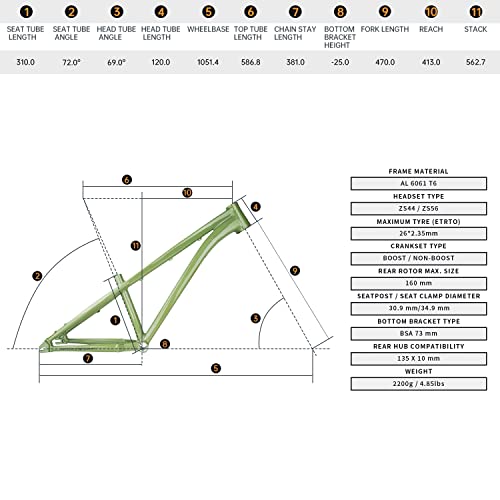 Alaudark Lark Dj Dirt Jump Bmx Bike Frame 26" Mountain Jumper Bicycle Slopestyle Single Speed #TOP5