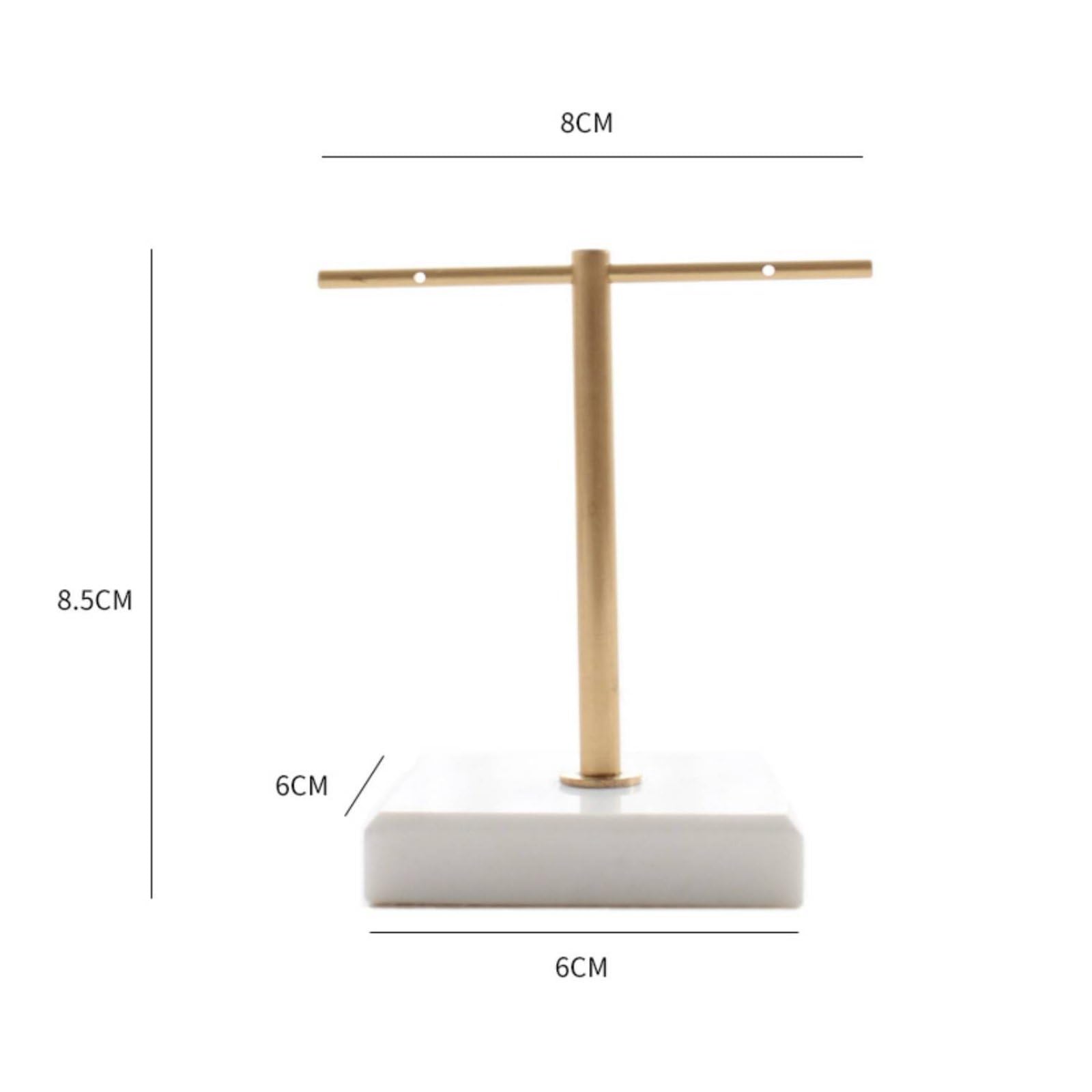 TISHITA Soporte para Joyas Organizador Expositor Colgador Bandeja de Joyas Estilo Nórdico con Toque Artístico en Mármol, Grande, Bloque Rectangular De Mármol Blanco