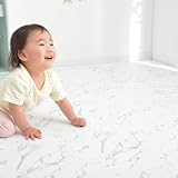 タンスのゲン ジョイントマット 大判59cm 厚み10mm 12畳用 64枚組 防音 保温性 床暖房対応 ノンホルムアルデヒド サイドパーツ付き 赤ちゃん プレイマット フロアマット 大理石調 マーブルホワイト 31800015【71835】