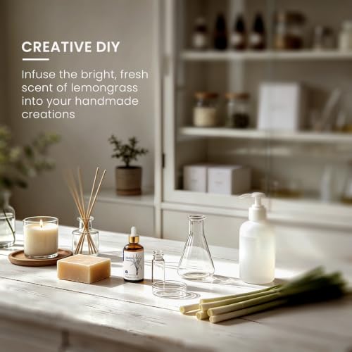 Image of HIQILI Lemongrass Essential Oil for Outdoor Protection, Skin | Used For Protective Spray and Cleanses Skin, Ideal For Outdoor Use & Salons - 30mL / 1.01 fl oz