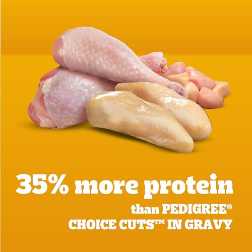 Image of Pedigree High Protein Wet Dog Food Pouch, Chicken & Turkey, 3.5 oz,16 Count