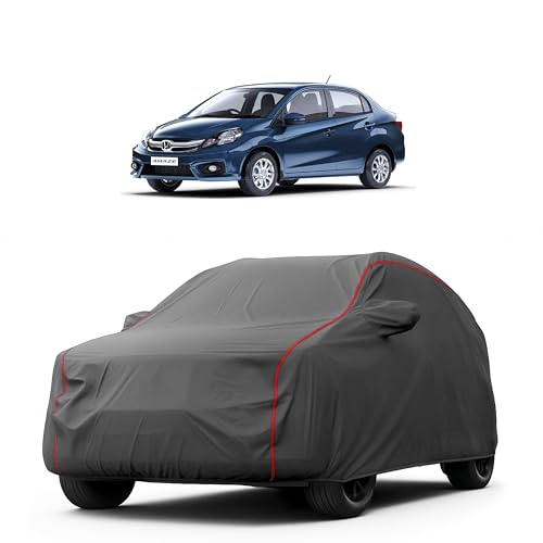 Image of Heavy-Duty Car Cover for Compatible with Honda Amaze (2013 to 2025 All Models) Deluxe Car Protection Cover - Waterproof & UV-Resistant All-Season Exterior Protection