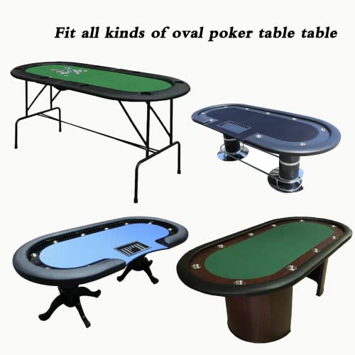 J&C Poker Table Cover 96X44In 420D Oval Waterproof Folding Poker Table Covers Weatherproof Foldable Poker Table Cover With Elastic Hem #TOP5
