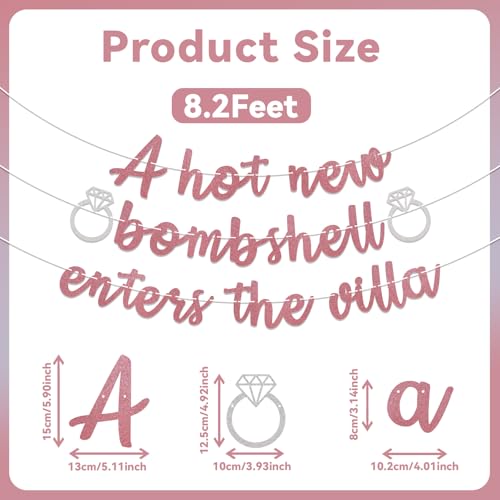 Image of A Hot New Bombshell Enters the Villa Banner Bachelorette Party Decorations | Island Bachelorette Party Decorations, Bach Island Banner, I Got A Text, Tropical Villa Bridal Shower Party Decorations