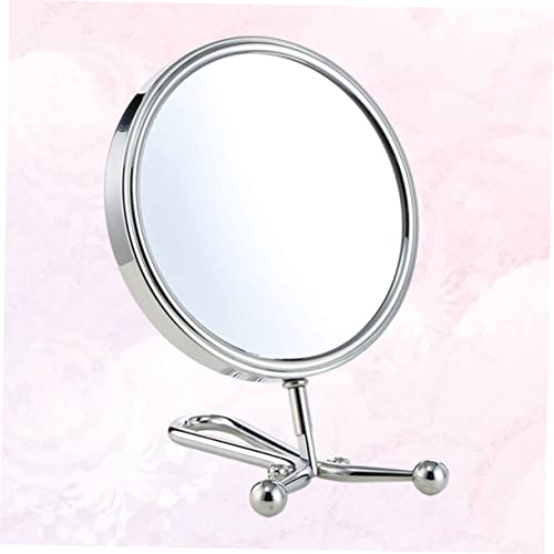 Espejo de Maquillaje Doble Cara con Soporte Plateado miniatura 7