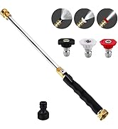 Hamirah Jet Nozzle High Pressure Hose Nozzle, Hydro Jet Heavy Duty Nozzle Sprayer With 3 Differen...