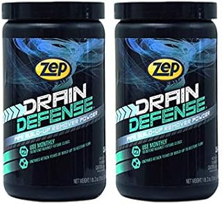 Zep Drain Defense Enzymatic Drain Cleaner Powder 18 Ounces (Case of 2) ZDC16 - Safe for Pipes and Septic Systems