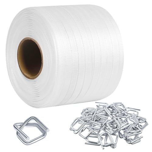 X-Kingsun 1/2" x 500' Woven Cord Strapping Kit with 200Pcs