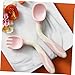 HEALSOPTHY 2sets Deep Spoon Forks for Food Teething Utensils Smooth Edges Lightweight