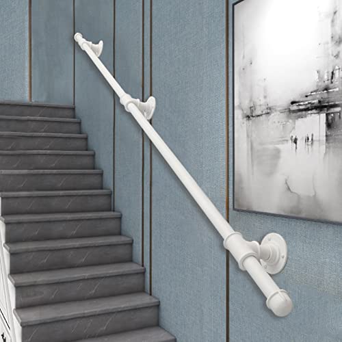 Main courante extérieure et intérieure blanche pour sécuriser les escaliers - 2