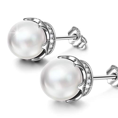 PAULINE&MORGEN Mother's Day Earrings Gifts for Her Women Sterling Silver Earring Stud Swarovski