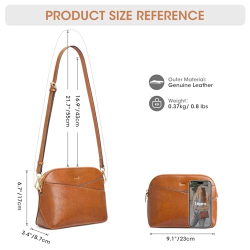 Kattee Leather Crossbody Bags for Women Trendy, Small Purses Handbags Shoulder Bag, Genuine Leather Cross Body Bag for Woman3