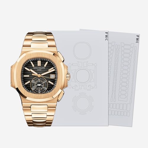 Finewatchcare FWC 40.5mm Full Coverage Anti-Scratch Watch Skin Film, Luxury Watch Screen Protector Compatible with PATEK PHILIPPE NAUTILUS 5980