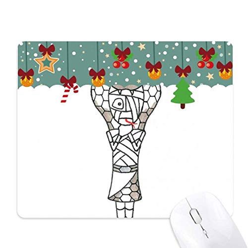Tapis de souris Noël bureau caoutchouc antidérapant accessoire informatique festif