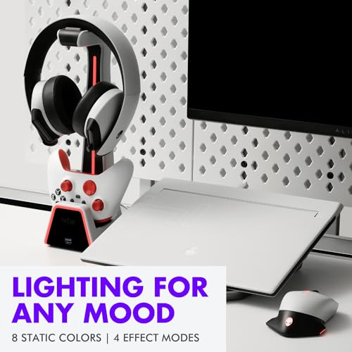 Tilted Nation TNPHANTOM Rgb Headset And Controller Stand With Charging Station - For Playstation Or Pc thumb #2