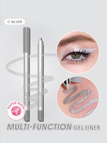 SHEGLAM Boldline Lápiz Gel Multifuncción Plata miniatura 2