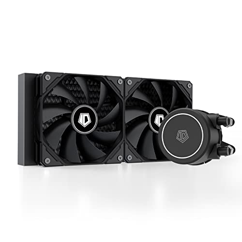 ID-COOLING FROSTFLOW X 240 CPU Water Cooler AIO Cooler 240mm CPU Liquid Cooler White LED 2x120mm PWM Fans, Intel 1700/1200/115X, AMD AM5/AM4, Black
