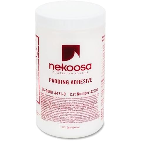 Nekoosa 42284 Coated Products Fan-Out Padding Adhesive, 32 Oz, Liquid Cover