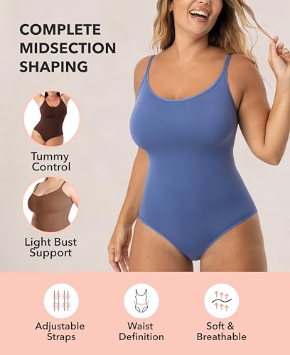Image of SHAPERMINT Brief & Thong Bodysuit - Tummy Control Seamless Body Shaper, Shapewear for Women Small to Plus Size