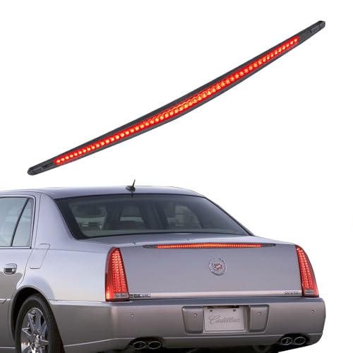 Cxdar Third 3rd Brake Light LED for 2006-2011 Cadillac DTS, High Mount Rear Brake Lights Assembly for 06-11 Cadillac DTS, Waterproof Center Cab Lamp Stop Light (Smoked)