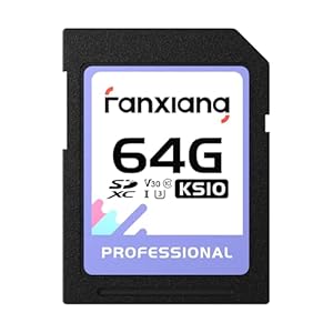 fanxiang 64GB SDXC Memory Card SD Card, UHS-I, C10, U3, V30, Full-HD & 4K Video, Up to 100/45 MB/s Read/Write, for Photography Enthusiast, Video Creator, Videographer