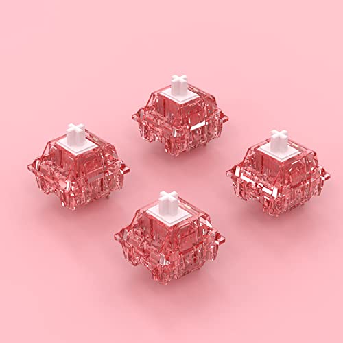 Daidai Ajazz Diced Fruit Peach Switch | 3 Pin 40Gf Force Pre Lubed Light-Tactile Linear Switch | Durable 80M Mx Switch For Mechanical Keyboard (46Pcs | Peach Switch) #TOP1