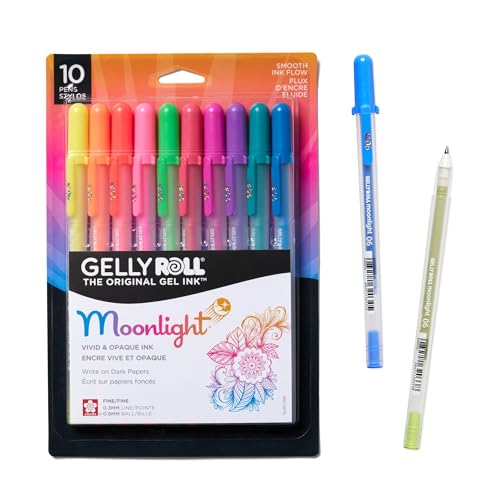 Set de 10 bolígrafos Sakura Gelly Roll Moonlight 0.6 mm